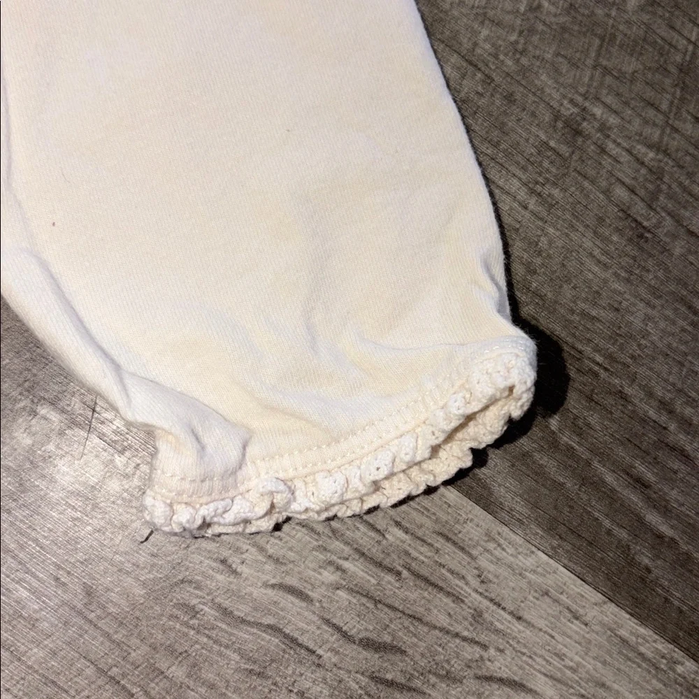 Baby GAP girls cream white leggings 18-24M